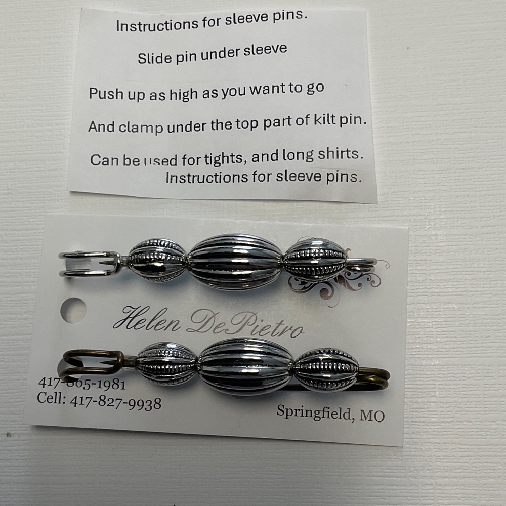 Helen DePietro Silver Sleeve Pins